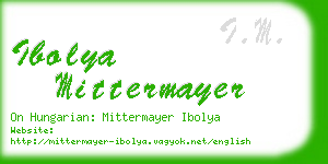 ibolya mittermayer business card